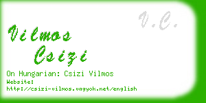 vilmos csizi business card